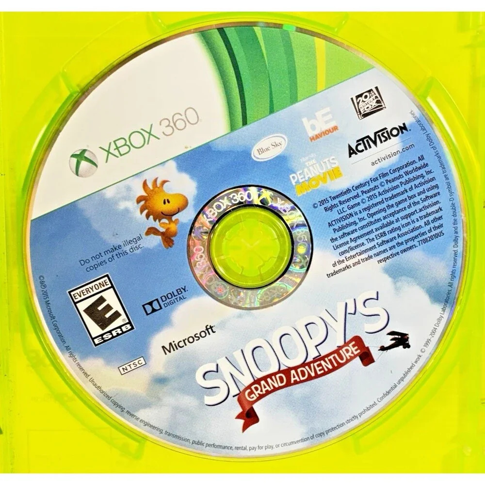 Peanuts Movie Snoopy's Grand Adventure Microsoft Xbox 360 Activision 2015 Tested